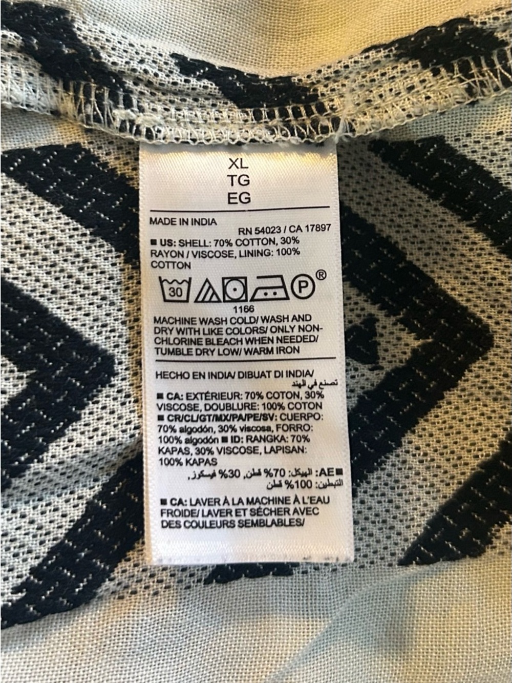 Old Navy Jacquard Mini Swing Dress Geometric Tribal Southwestern Women’s Size XL - Picture 5 of 6